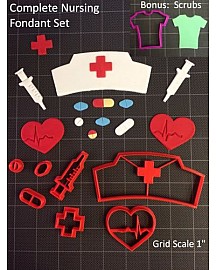 Doctors / Nursing Set cookie cutter / Build it Fondant Set