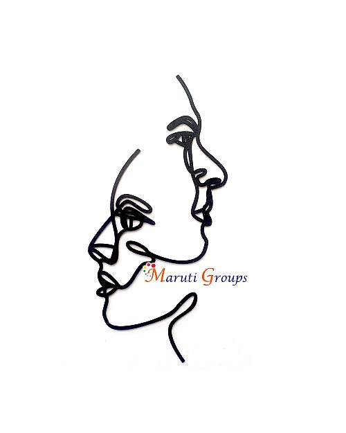 Face Abstract Cake Topper – U Line Art Acrylic Topper (Face off)