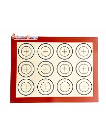 Macaron Baking Mats - Red/Light Brown Size : 40cm x 30cm