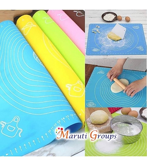 Silicone Baking Mat with Measurements, Pastry Rolling Mat, Cooking Mat Professional Non Stick Liner for Making Cookies, Macarons,Bread and Pastry