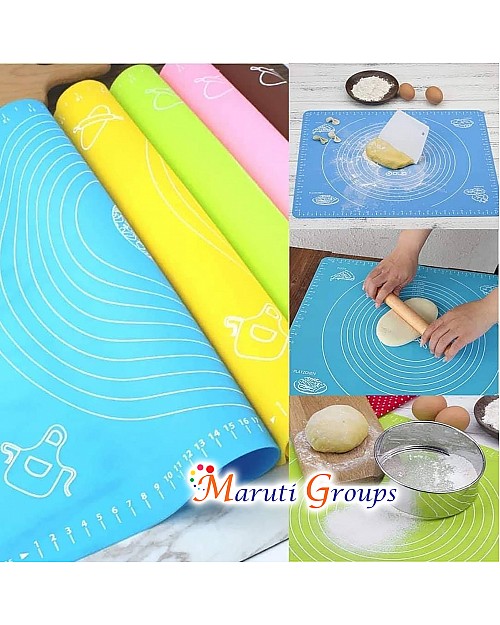 Silicone Baking Mat with Measurements, Pastry Rolling Mat, Cooking Mat Professional Non Stick Liner for Making Cookies, Macarons,Bread and Pastry