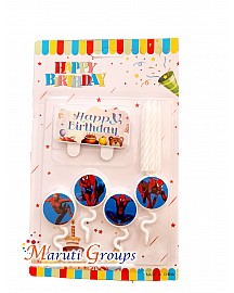 Spider-man Candles Set for Cake Decorating - Sorted Pictures - Happy Birthday Candles