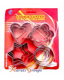 Round, Flower,Heart & Star Cookie Cutter Set - Mix Shape 