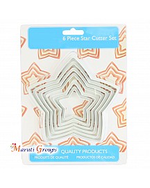 6pc Star Cookie Cutter Set - Classic Shapes Cutters