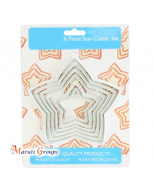 6pc Star Cookie Cutter Set - Classic Shapes Cutters