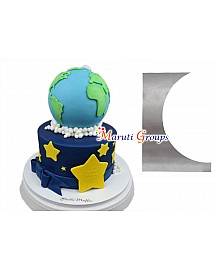 Metal Cake Icing Smoother Wavy Side Cake Scraper - Spherical Shape / Cake Scraper Stainless Steel