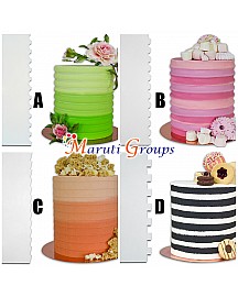 Tall Patterned Edge Side Scrapers Food Grade Acrylic Cake Scraper