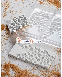 Polycarbonate Mould Diamond Chocolate Slab Chocolate Moulds - Bakeware -Cake Decorating - 3 Bar