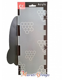 Patterned Edge Side - Acrylic Cake Scraper - A