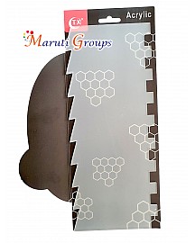 Patterned Edge Side - Acrylic Cake Scraper -B