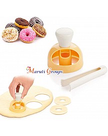 Donut Cutters Set, 2Pcs Donut Maker Reusable Plastic Donut Cutter Mold for Doughnuts, Desserts, Cookies & Cakes