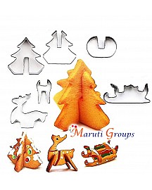 3D Christmas Cookie Cutter - Stainless Steel