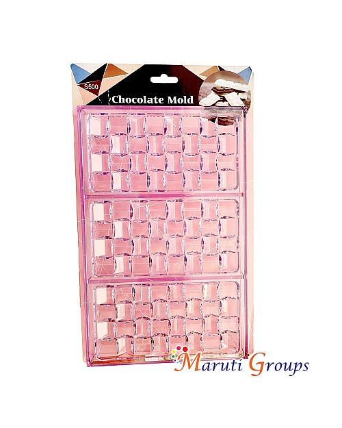 Polycarbonate Mould Slab - 4 Basket Chocolate Slab Chocolate Moulds - Bakeware - Cake Decorating - 3 Bar