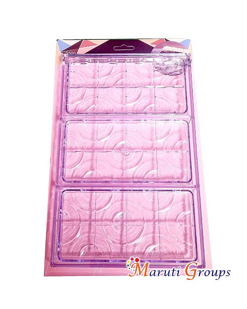 Polycarbonate Mould Slab -3 Round Swirl Chocolate Slab Chocolate Moulds - Bakeware - Cake Decorating - 3 Bar