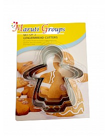 3pc Big Gingerbread Women Cookie Cutter Set - Stainless Steel