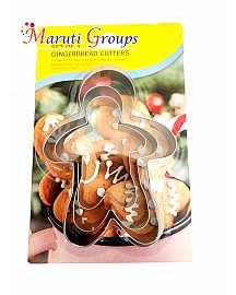 3pc Big Gingerbread Men Cookie Cutter - Stainless Steel