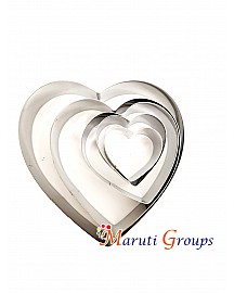 5pc Heart Cookie Cutter - Stainless Steel