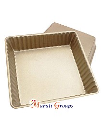 Square Tart Pan, Tart Tin with Removable Bottom, Non-Stick - Cake Decorating Large 25cm x 25cm