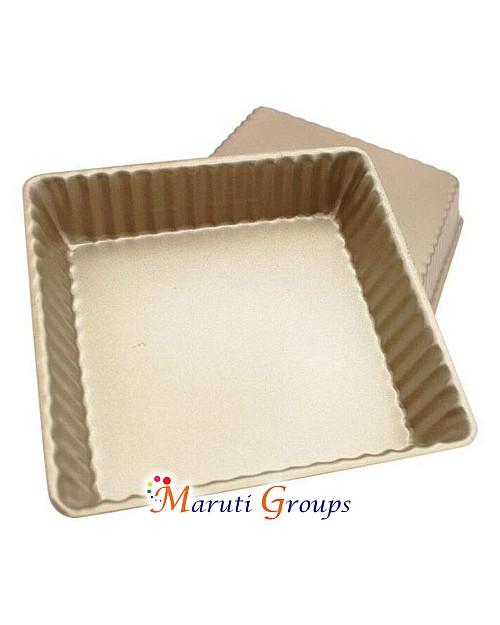 Square Tart Pan, Tart Tin with Removable Bottom, Non-Stick - Cake Decorating Med Size: 21cm x 21cm