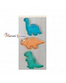 3pc Dinosaur Cookie Cutter Set / Steel Cutter