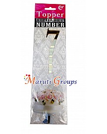 Numbers 7 Cake Topper for cake decorating - Gold