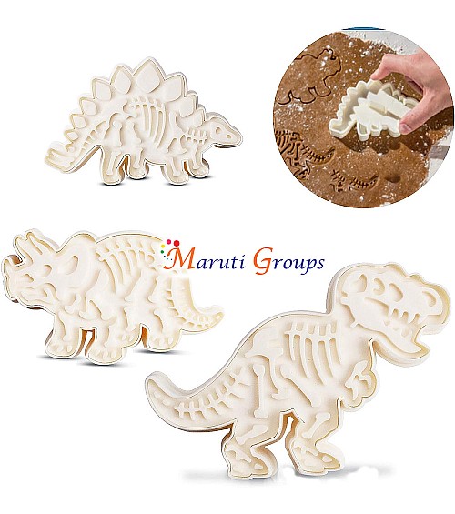 1 PC Dinosaur Triceratops Cookie Cutter – Food Grade Plastic