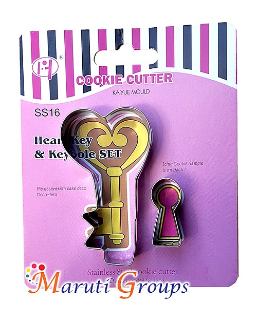 2 PC Key lock Cookie Cutter -stainless steel