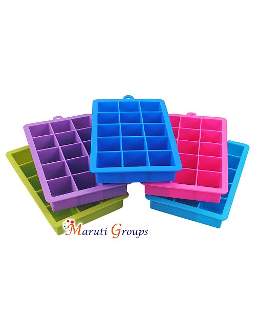 Square Silicone Ice Cube Tray - Freezer Mold