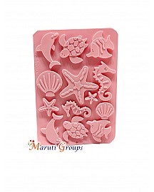 Sea Animals - Fish sea horse Starfish Seashell Chocolate Silicone Mould