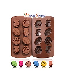 Easter Egg Moulds, Easter Egg Bunny Basket Shape Mould Silicone Chocolate Jelly Cake Baking Mould for Easter Day