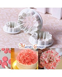 Carnation Fondant Cutter Set - S: 2.5cm, M: 3.5cm, L: 4cm