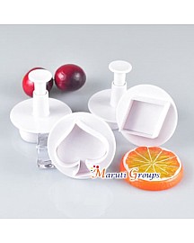 4pc Poker Plunger Cutter / Cookie Cutter