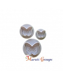 3pc Butterfly Plunger Cutter Set / Cookie Cutters