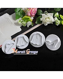 Lady Clothes Suit Dress Shoes Hat Plunger Cutter / Cookie cutter