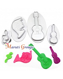 4pc Music Instrument Plunger Cutter Set / Cookie Cutters