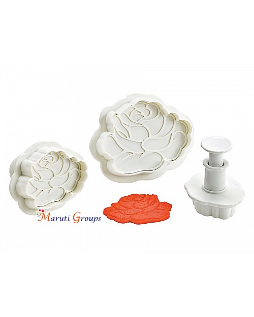 4pc Rose Petal Plunger Cutter / Cookie Cutter