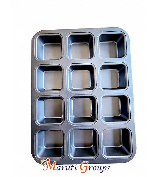 Square Muffin Baking Tray / Baking Pan for Cake Decorating - 35cm x 26.5cm