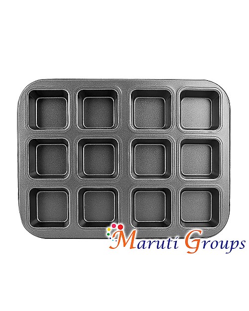 Square Muffin Baking Tray / Baking Pan for Cake Decorating - 35cm x 26.5cm