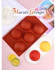 5 Big Half Sphere Chocolate Silicone Mould 