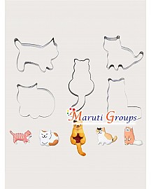 Cat Cookie Cutters 5-Pc. Set - Stainless Steel