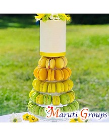 6-layer Round Macaron Tower Cake Stand Macaron Display Rack for Wedding Birthday Dessert Stand Cake Plate