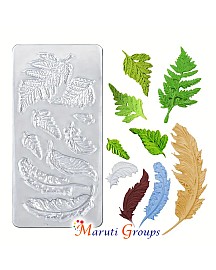 Feather and Leaves Plastic Chocolate Mold Cake Decorating Tools Molds - Cake Decorating