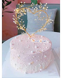 Heart Decor Birthday Cake Topper