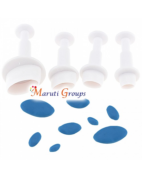 4pc Mini Oval Plunger Cookie cutter