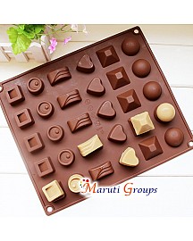 Shapes Chocolate Silicone Mould - Heart, Square, Round, Triangle, Rectangle