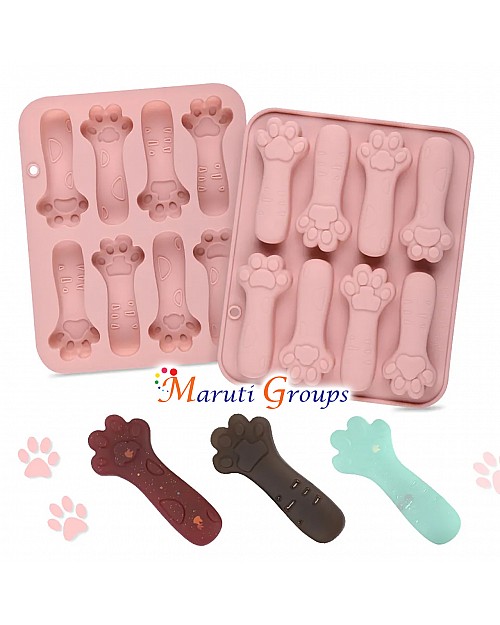 Cat's Paw Chocolate Energy Bar Molds Set, Cheese Bar, Biscuit Molar Bar, Candy Protein and Energy Bar Silicone Mould