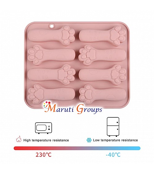 Cat's Paw Chocolate Energy Bar Molds Set, Cheese Bar, Biscuit Molar Bar, Candy Protein and Energy Bar Silicone Mould