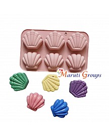 Big Sea Shell Silicone Madeleine Shell Molds – 6 Cavity Cookies Bakeware