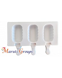 3 Cavity Ice-Cream mould with sticks / Popsicle 