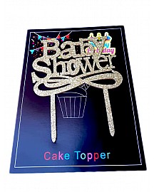 Baby Shower Cake Topper for cake decorating - Gold